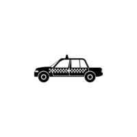 silhouet taxi auto vector icoon illustratie