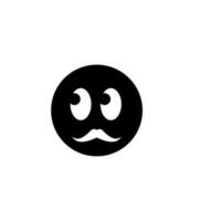 emoji met snor vector icoon illustratie