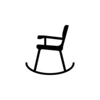 schommelen stoel vector icoon illustratie