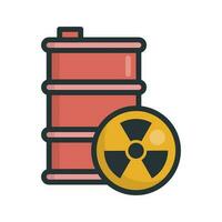 nucleair verontreiniging vector vullen schets icoon stijl illustratie. eps 10 het dossier