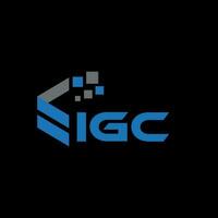 igc brief logo ontwerp Aan zwart achtergrond. igc creatief initialen brief logo concept. igc brief ontwerp. vector