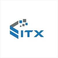 itx brief logo ontwerp op witte achtergrond. itx creatieve initialen brief logo concept. itx-letterontwerp. vector