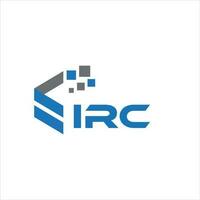 IR brief logo ontwerp op witte achtergrond. irc creatieve initialen brief logo concept. irc-letterontwerp. vector