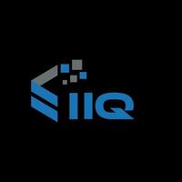 iiq brief logo ontwerp Aan zwart achtergrond. iiq creatief initialen brief logo concept. iiq brief ontwerp. vector