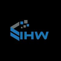 ihw brief logo ontwerp Aan zwart achtergrond. ihw creatief initialen brief logo concept. ihw brief ontwerp. vector