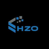 hzo brief logo ontwerp op zwarte achtergrond. hzo creatieve initialen brief logo concept. hzo-letterontwerp. vector