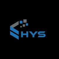 hys brief logo ontwerp op zwarte achtergrond. hys creatieve initialen brief logo concept. hys brief ontwerp. vector