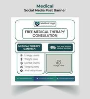 ontwerpsjabloon voor medische sociale media postbanner vector