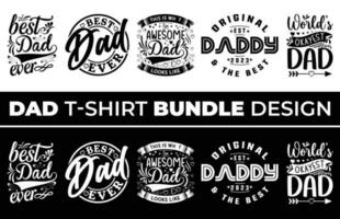 vader bundel t overhemd bundel ontwerp voor gelukkig vader dag. vector