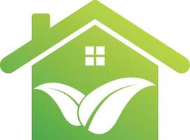 groen huis icoon vector