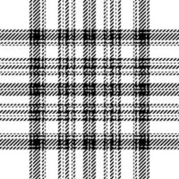 plaid controleren patroon in zwart en wit. naadloos kleding stof textuur. Schotse ruit textiel afdrukken. vector