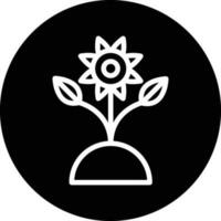 bloem plantage vector icoon ontwerp