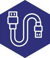 USB-kabel vector pictogram ontwerp