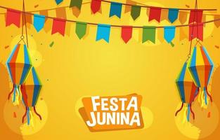 kleurrijke leuke festa junina achtergrond vector