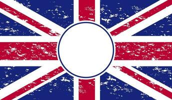 grunge uk vlag.vector Brits vlag. uk vlag in grungy stijl.vector unie jack grunge vlag met kopiëren ruimte voor uw ontwerp vector