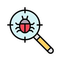 zoek bug pictogram vector