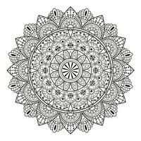 monochroom mandala ornament ontwerp geïsoleerd Aan een wit achtergrond. vector