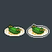 pepers gerechten in pixel kunst stijl vector