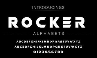 sport- minimaal tech doopvont brief set. luxe vector lettertype voor bedrijf. modern gaming fonts logo ontwerp.