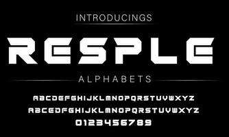 sport- minimaal tech doopvont brief set. luxe vector lettertype voor bedrijf. modern gaming fonts logo ontwerp.