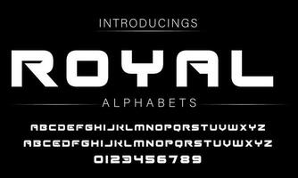 sport- minimaal tech doopvont brief set. luxe vector lettertype voor bedrijf. modern gaming fonts logo ontwerp.