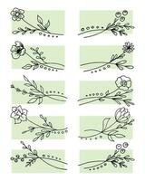 hand- getrokken schets bloemen, set. schetsen, botanisch pictogrammen, vector