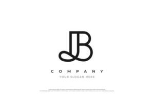 eerste brief b of jb monogram logo ontwerp vector