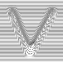 brief met een lineair patroon Aan een wit achtergrond Golf vector