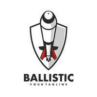 raket ballistisch logo ontwerp vector