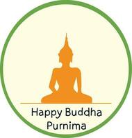 gelukkig Boeddha purnima vector