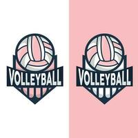 volleybal logo, sport gemakkelijk ontwerp, wereld sport- toernooi vector, illustratie symbool icoon vector