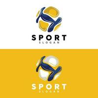 volleybal logo, sport gemakkelijk ontwerp, wereld sport- toernooi vector, illustratie symbool icoon vector
