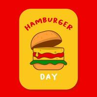 gelukkig hamburger dag vector