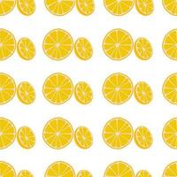 naadloos patroon met citroenen op een witte achtergrond vector