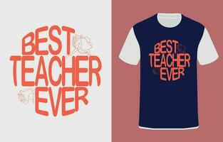 leraar typografie grafisch ontwerp, voor t-shirt afdrukken, vector illustratie.