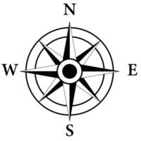 kompas vector illustratie creatief kompas roos concept ontwerp zwart en wit zonder achtergrond geïsoleerd