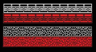 decoratief muur panelen reeks jali ontwerp voor grafisch en multiplex, partitie, schuim, acryl en cnc machine snijden. vector