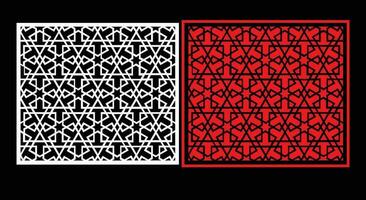 decoratief muur panelen reeks jali ontwerp voor grafisch en multiplex, partitie, schuim, acryl en cnc machine snijden. vector