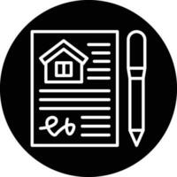 huis contract vector icoon ontwerp