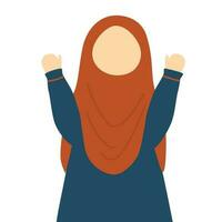 schattig moslim meisje vervelend hijab vector