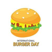 Internationale hamburger dag achtergrond. vector