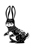 beeld konijn of konijn, heilig en mysterieus dier vector