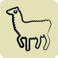 icoon lama. verwant naar huiselijk dieren symbool. glyph stijl. gemakkelijk ontwerp bewerkbaar. gemakkelijk illustratie vector