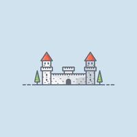 kasteel bouwen vectorillustratie vector