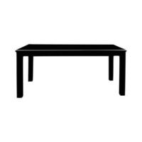 mooi hoor tafel silhouetten vector ontwerp. zwart illustratie. zwart tafel.