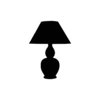 tafel licht silhouet, lampen vlak stijl vector illustratie. zwart licht, lamp silhouet set, lampen set.