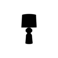 tafel licht silhouet, lampen vlak stijl vector illustratie. zwart licht, lamp silhouet set, lampen set.