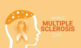 wereld meerdere sclerose dag. sjabloon voor achtergrond, banier, kaart, poster. vector illustratie.