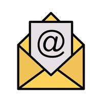 e-mail envelop pictogram vector