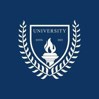 Universiteit college school- insigne logo ontwerp vector beeld